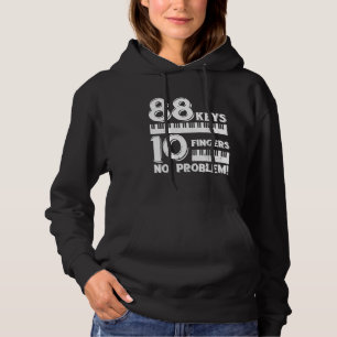 Funny Musician Pianist Music Lover Gifts Piano  1 Hoodie