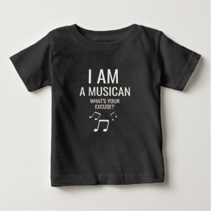 Funny Musician Quote Music Notes Humour Baby T-Shirt