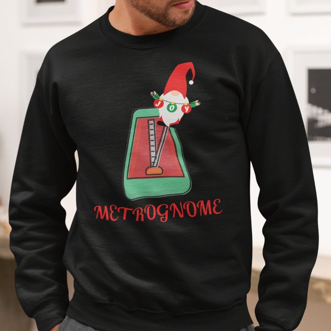 Funny Musicians Christmas Metrognome Sweatshirt (Metrognome Christmas Musicians Sweatshirt)