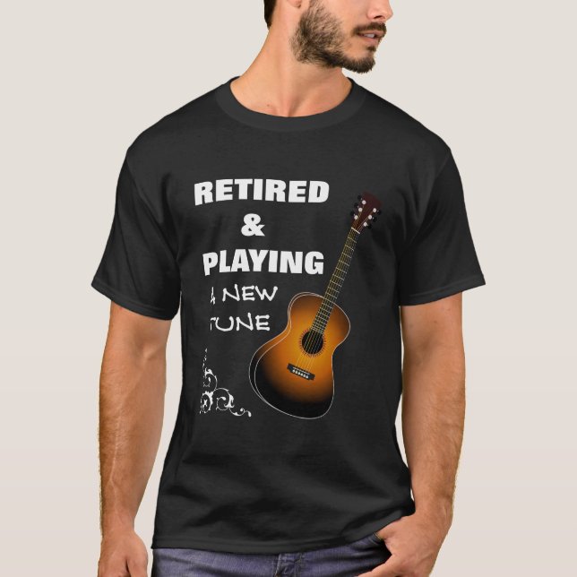 Funny Musicians Retirement Slogan Graphic T-Shirt (Front)