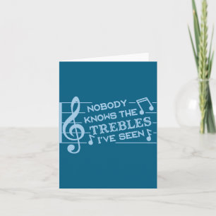 Funny Musicians Treble Joke Pun Music Teachers 2  Card