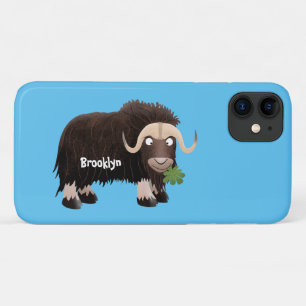 Funny musk ox cartoon illustration Case-Mate iPhone case