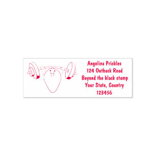 Funny mussel working out cartoon illustration  self-inking stamp