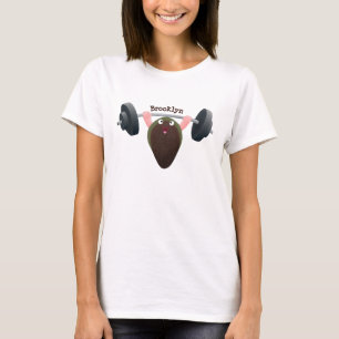 Funny mussel working out cartoon illustration T-Shirt