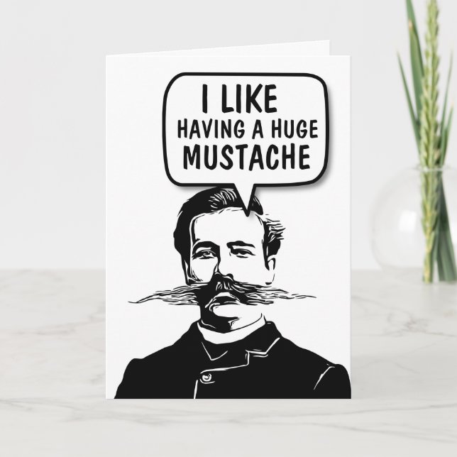  FUNNY MUSTACHE BIRTHDAY CARDS (Front)