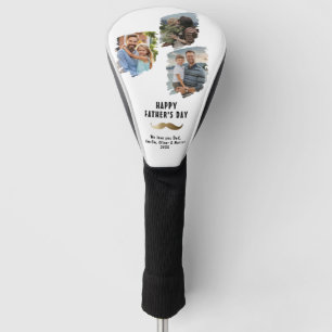 Funny Mustache Happy Father's Day 3 Photo Golf Head Cover