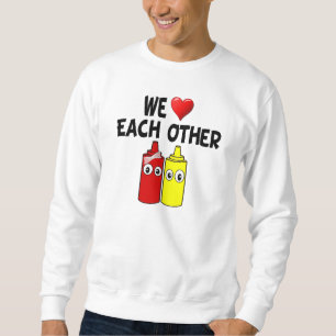 Funny Mustard Ketchup Couple Sweatshirt