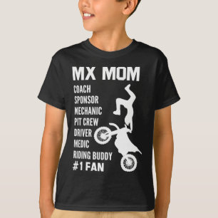 Funny Mx Mum Dirt Bike Motocross Riding Buddy Moth T-Shirt