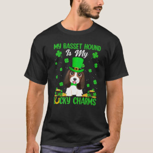Funny My Basset Hound Is My Lucky Charms St Patric T-Shirt