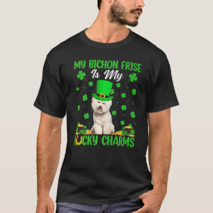 Funny My Bichon Frise Is My Lucky Charms St Patric T-Shirt