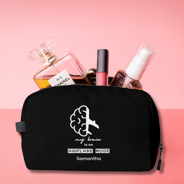 Funny My Brain is on Aeroplane Mode Coworker Simpl Dopp Kit (Creator Uploaded)