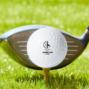 Funny My Brain is on Airplane Mode Coworker Travel Golf Balls