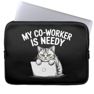 Funny "My Co-worker is Needy" Grumpy Cat Work Laptop Sleeve