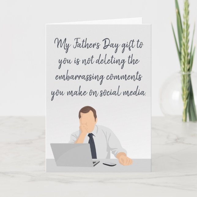 Funny My Father's Day gift to you Social media Card (Front)