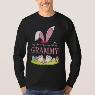 Funny My Favourite Bunnies Call Me Grammy Easter M T-Shirt