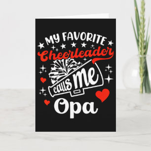 Funny My Favourite Cheerleader Calls Me Opa Cheerl Card