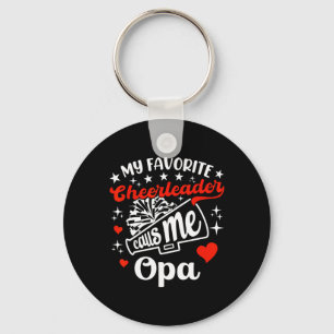 Funny My Favourite Cheerleader Calls Me Opa Cheerl Key Ring