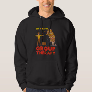 Funny My Idea Of Group Therapy Archery Archers Hoodie
