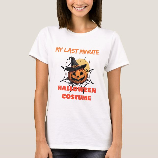 Funny MY LAST MINUTE HALLOWEEN CUSTAME Ghost Pat T-Shirt (Front)