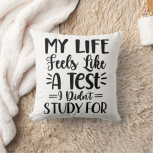 Funny My Life Feels Like a Test Cushion