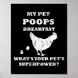 Funny My Pet Poops Breakfast What's Your Pet's Sup Poster