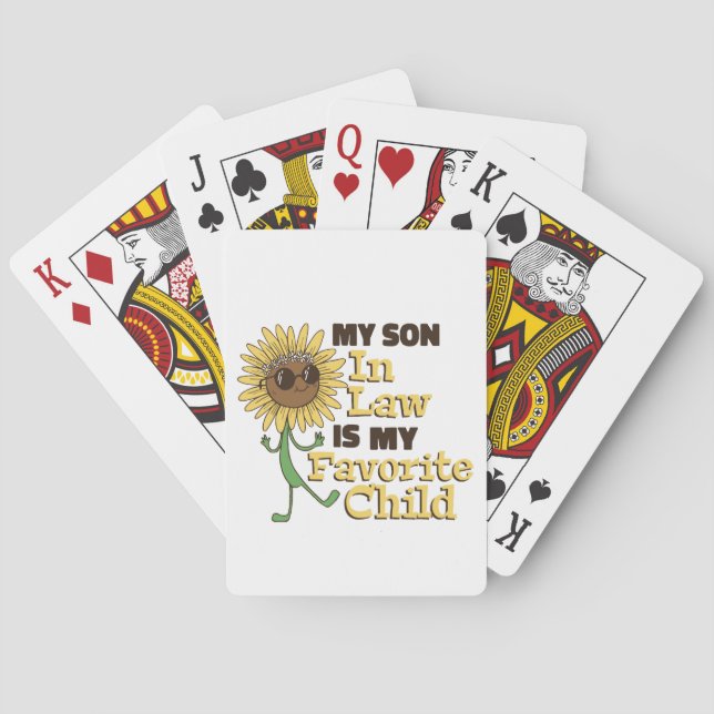 Funny My Son In Law Is My Favourite Child Family M Playing Cards (Back)