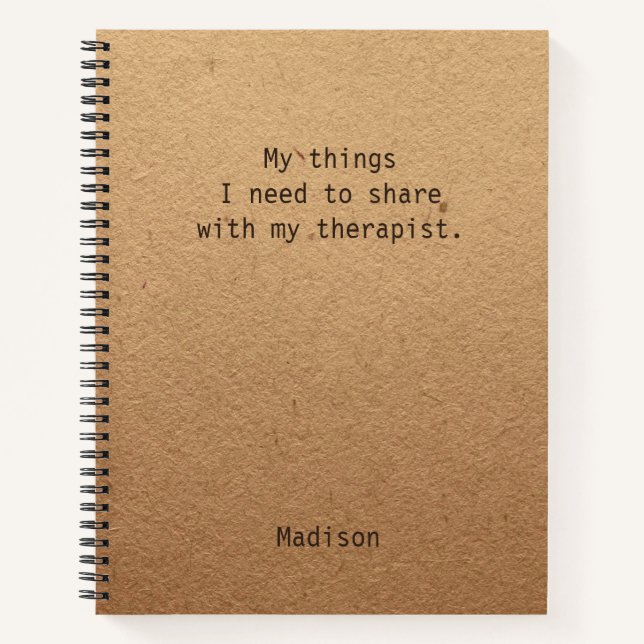 Funny My Things I Need To Share Personalised Notes Notebook (Front)