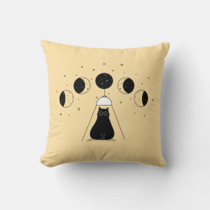 Funny Mystic Cat Phases Cushion