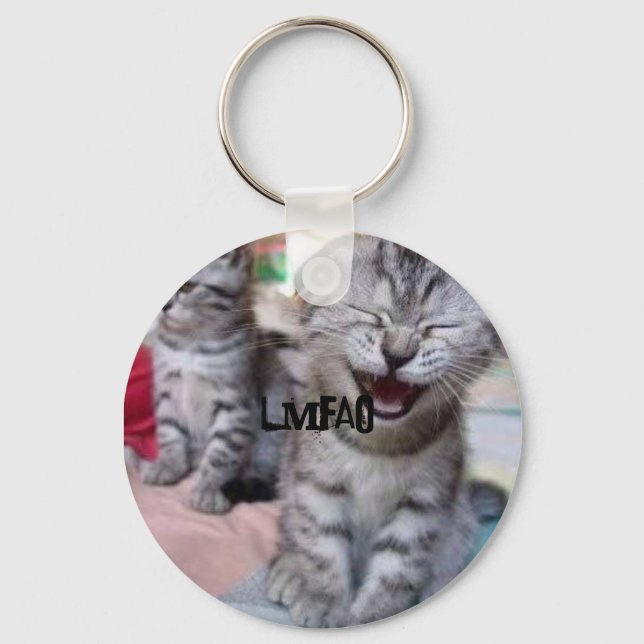 Funny 'n' Adorable Kitten Keyring - LMFAO!!! (Front)