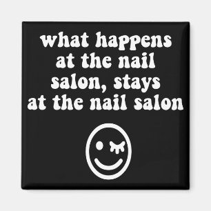 Funny nail salon magnet