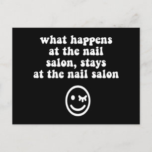 Funny nail salon postcard