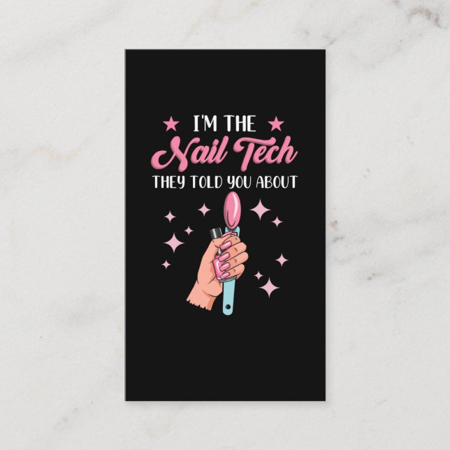 Funny Nail Tech Emlpoyee Manicure Coworker Business Card (Front)