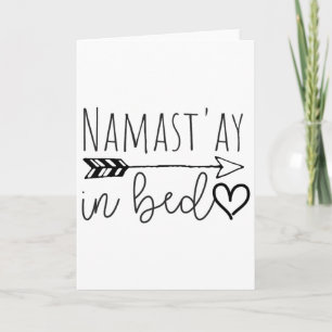 Funny Namastay In Bed Yoga Lazy Girl Gift Card
