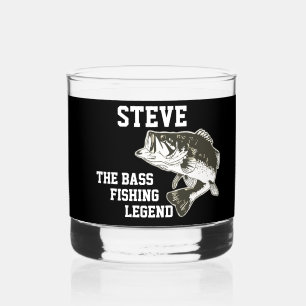 Funny Name Bass Largemouth Bass Legend Sports Whiskey Glass