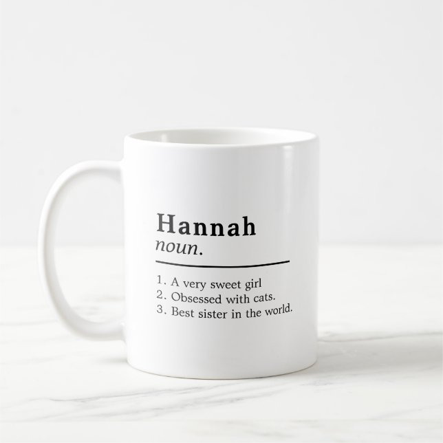 Funny Name Definition Coffee Mug (Left)