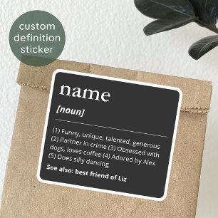 Funny Name Definition Dictionary Word Black