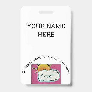 Funny name tag ID badge