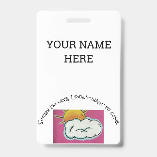 Funny name tag ID badge