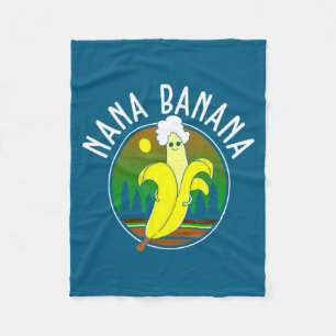 Funny Nana Banana  Fleece Blanket