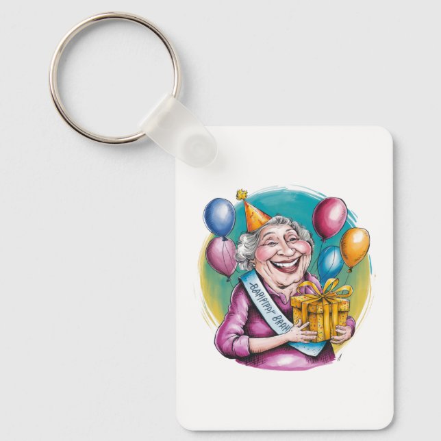 Funny Nana Birthday Gag Gift Key Ring (Front)
