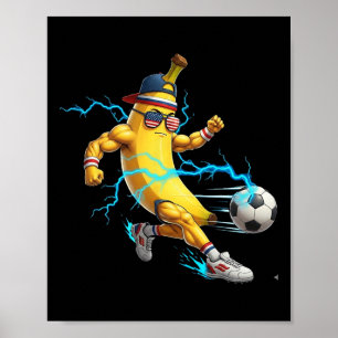 Funny Nana Soccer Player Tee Cool Usa Sports Fruit Poster