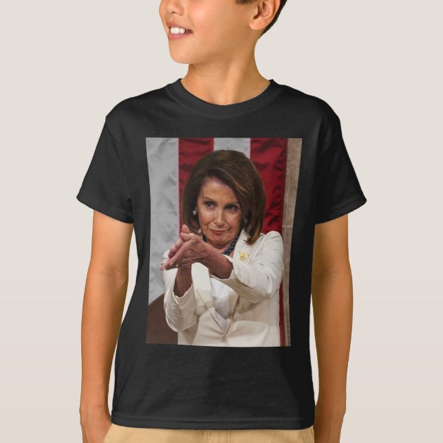 Funny Nancy Pelosi Clap Back Anti Trump Meme Tee  (Front)
