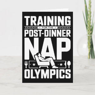 Funny Nap for Lazy People Nap Olympics Humor Card