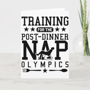 Funny Nap for Lazy People Nap Olympics Humor Card