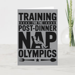 Funny Nap for Lazy People Nap Olympics Humor Card