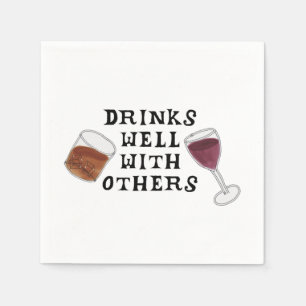 Funny Napkins Wine and Liquor Alcohol Humour