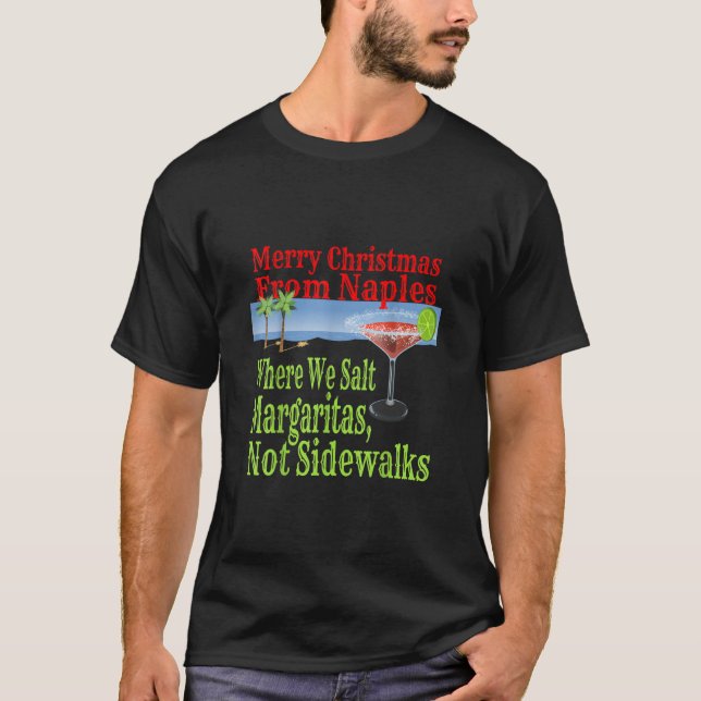 Funny Naples Florida Christmas Vacation Beach Gif T-Shirt (Front)