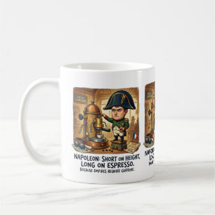 Funny Napoleon Coffee Caricature - Short on Height Mug