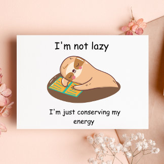 Funny Napping Sloth  Holiday Postcard