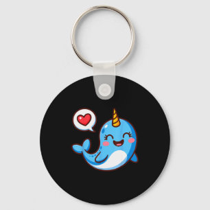 Funny Narwhal Art For Men Women Kids Narwhal Lover Key Ring